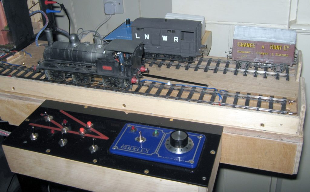 Control panel and fiddle yard on "Tar Works"   [Rob M]