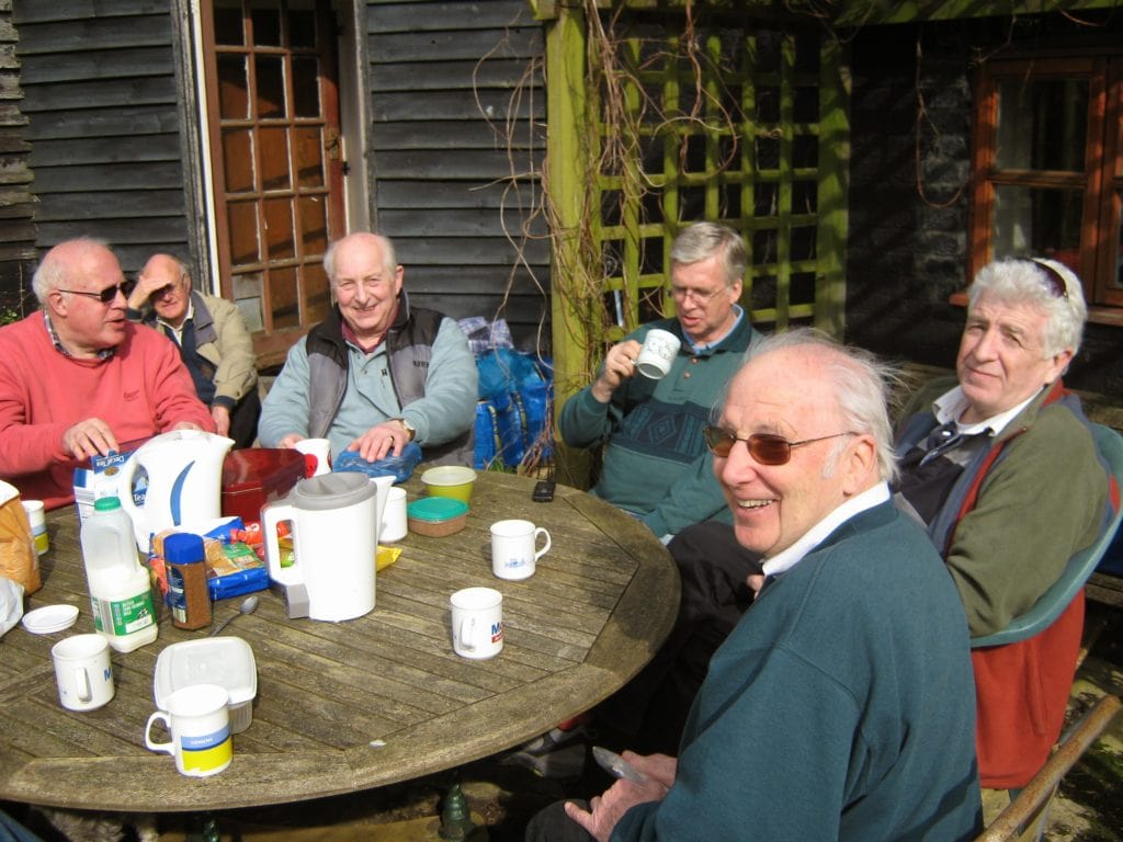 EK0GG doing what they do best? Our first picnic of the year - Ross, Ron, Maurice, David H, John P, Roger - March 8th [Rob M]