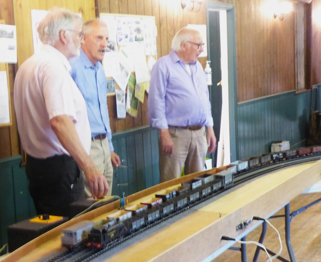 Club members observing coal trains