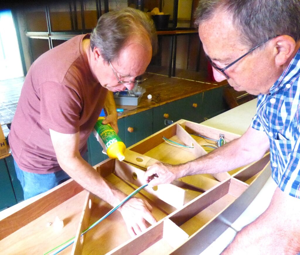Repairing Edington baseboard 2 Barry K & Paul W