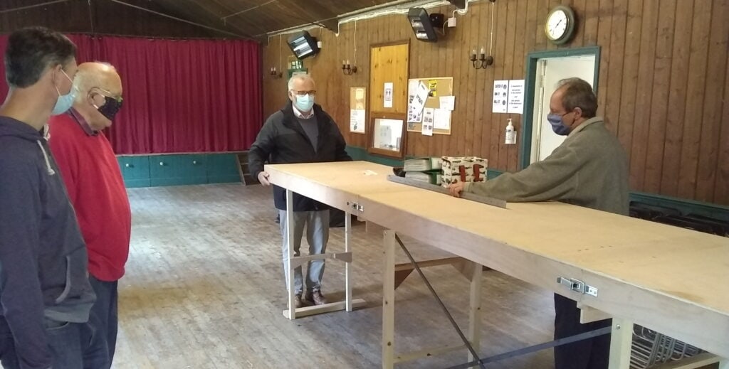 Paul W setting up the new Lenham Junction boards