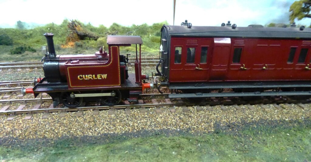 EKOGG 180723 0-4-0T Curlew with GER carriage