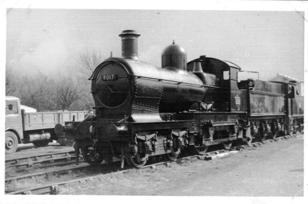 GWR Dukedog 9017 Sheffield Park 1 April 1962 photographed by Ross. This loco is the displayed Earl of Berkeley.