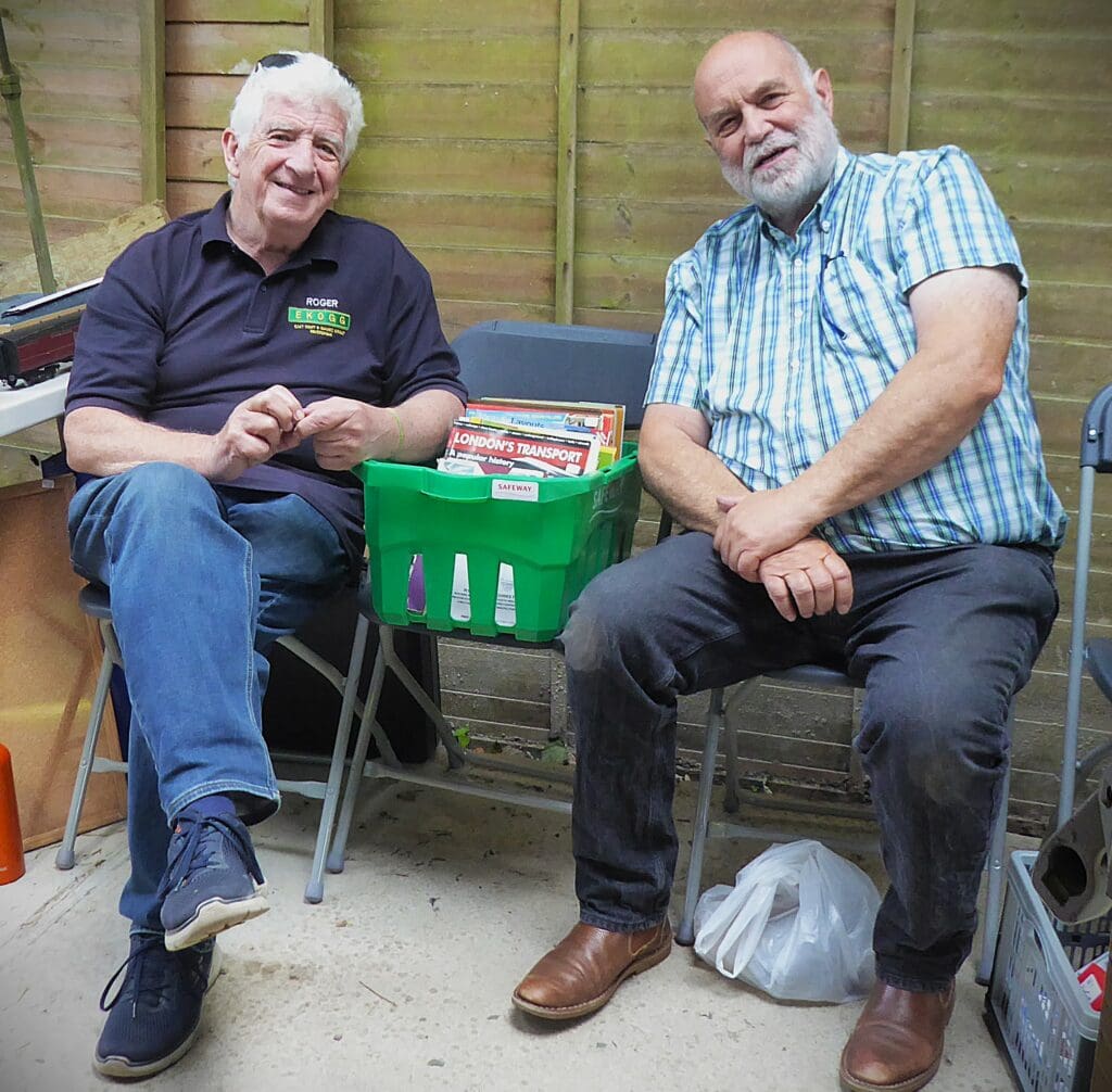 Roger and Richard welcoming visitors