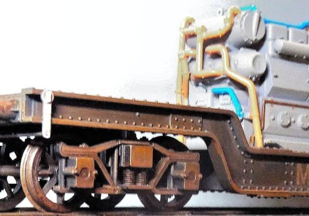 EKOGG 260715 Bogie well wagon and diesel engine load Fred
